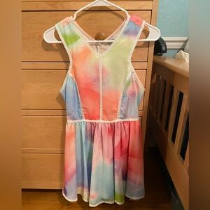 Pastel watercolor dress